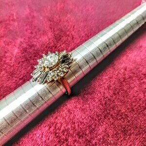 18K Gold-Plated Cubic Zirconia Ring - 50% Discount